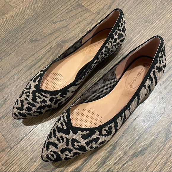 Corso Como Julia Stretch Knit Animal Leopard Print Ballet Flats Size 7 - Picture 10 of 10